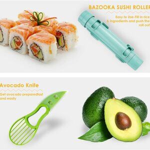 LexaLS Sushi Kit – Bazooka, 2 Mats, Slicer